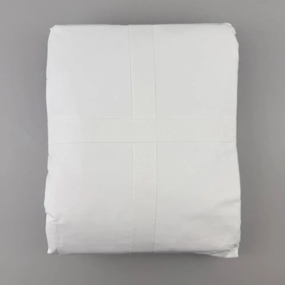 Pottery Barn Parker Organic Percale Sheet Set FULL/DOUBLE Twilight Blue White